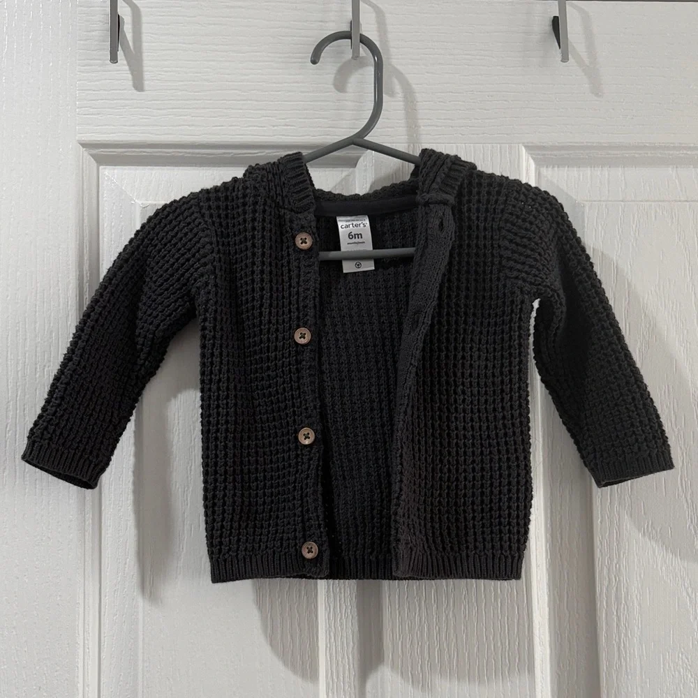 Carter's baby Knit Sweater with hoodie features cute little bear ears